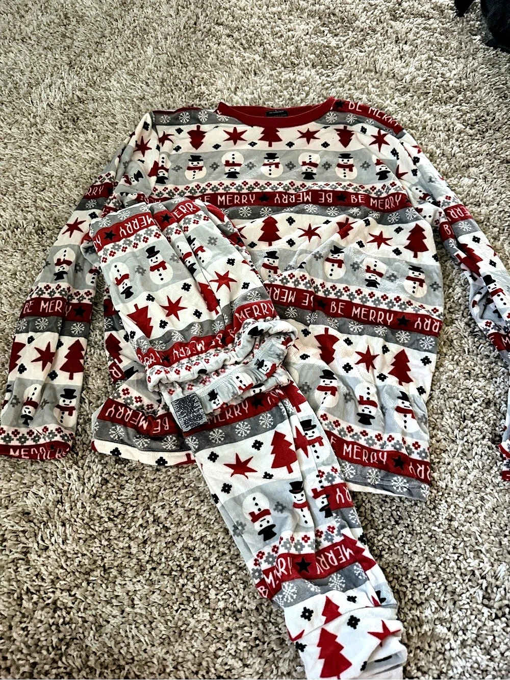 PJ's & Presents Christmas Pajama Set Adult Large Like New